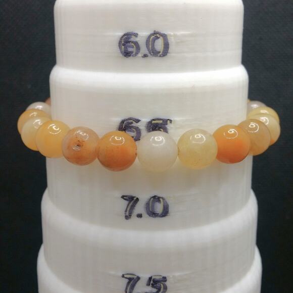 Gemstone Bracelet Yellow Topaz Jade 8mm Beaded Handmade Stretch Natural NEW - Picture 7 of 13